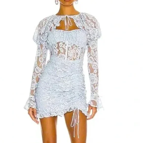 chinese dress ladies Long Sleeve Lace Dress main image 1